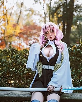Amazon.co.jp: 神併良品 甘露寺蜜璃 コスプレ ウィッグ付き 恋柱